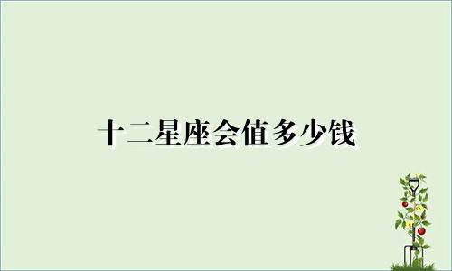 十二星座会值多少钱