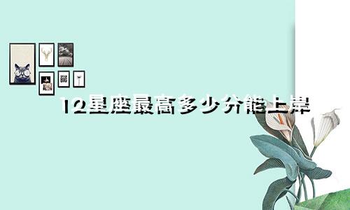 12星座最高多少分能上岸