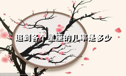 追到各个星座的几率是多少