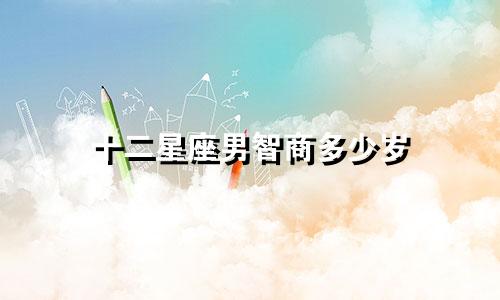 十二星座男智商多少岁