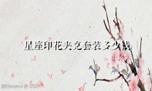 星座印花夹克套装多少钱