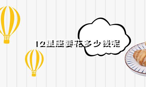 12星座要花多少钱呢