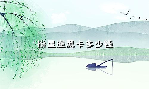 扮星座黑卡多少钱