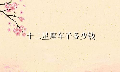 十二星座车子多少钱