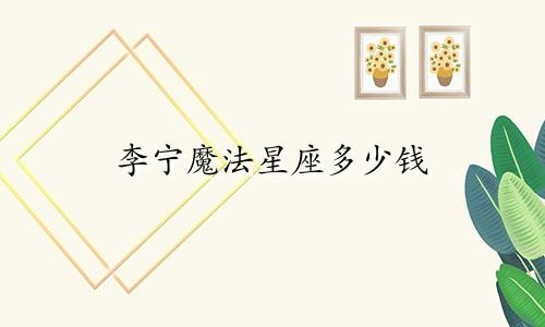 李宁魔法星座多少钱