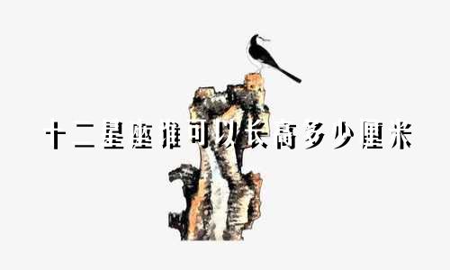 十二星座谁可以长高多少厘米