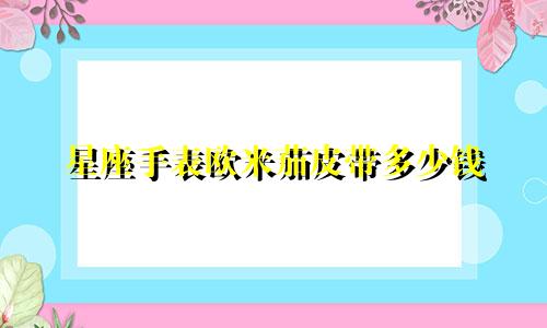 星座手表欧米茄皮带多少钱