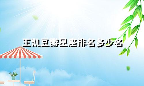 王凯豆瓣星座排名多少名