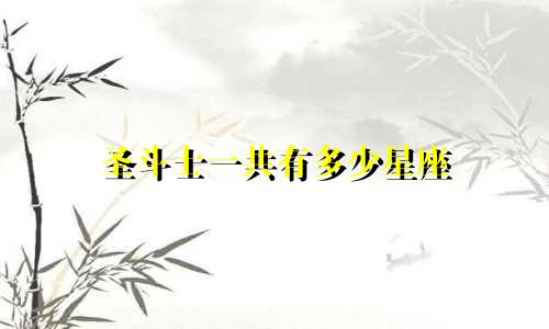 圣斗士一共有多少星座