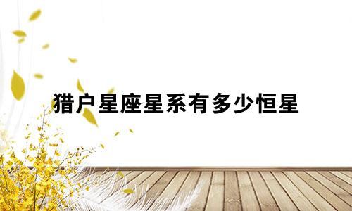 猎户星座星系有多少恒星