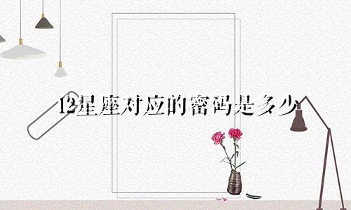 12星座对应的密码是多少