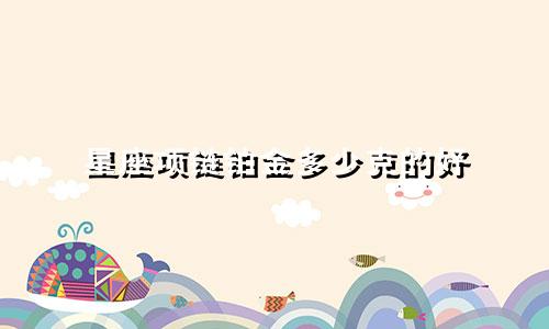 星座项链铂金多少克的好
