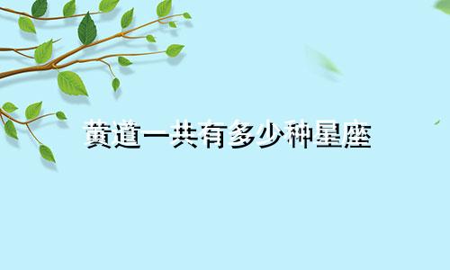 黄道一共有多少种星座