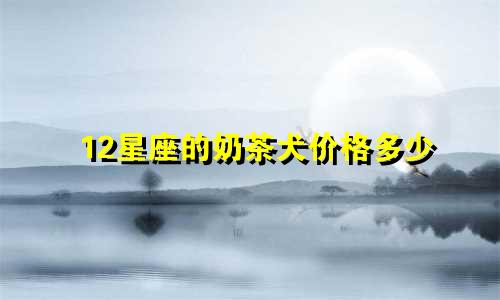 12星座的奶茶犬价格多少