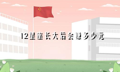 12星座长大后会赚多少元