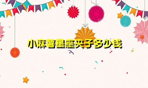 小麻薯星座夹子多少钱