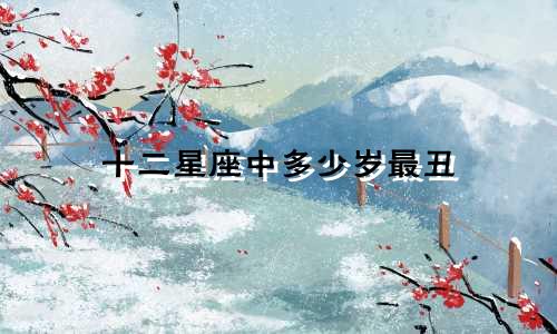 十二星座中多少岁最丑
