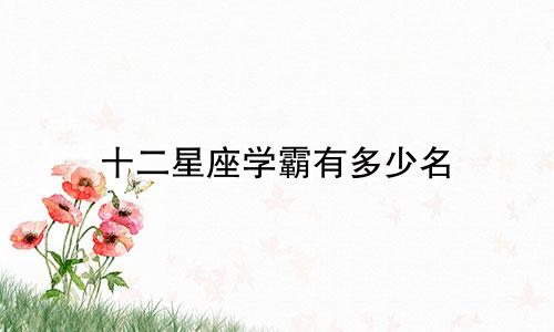 十二星座学霸有多少名