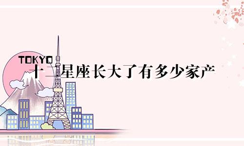 十二星座长大了有多少家产