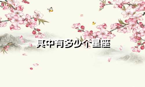 其中有多少个星座