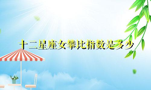 十二星座女攀比指数是多少