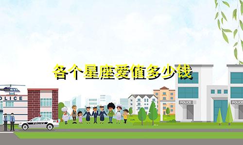 各个星座爱值多少钱
