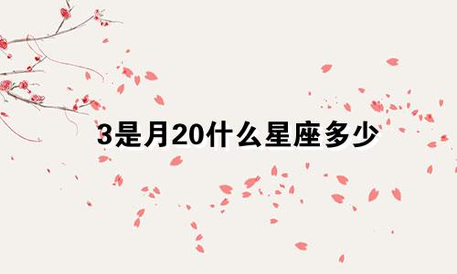 3是月20什么星座多少