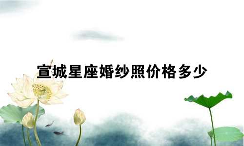 宣城星座婚纱照价格多少