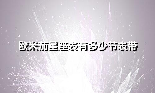 欧米茄星座表有多少节表带