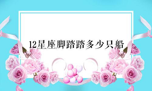 12星座脚踏踏多少只船