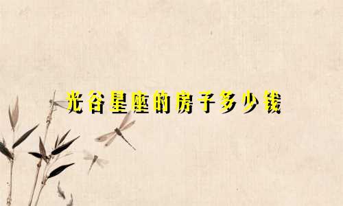 光谷星座的房子多少钱