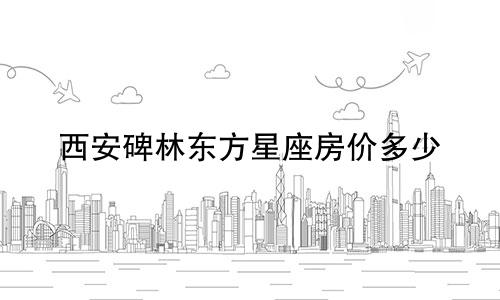 西安碑林东方星座房价多少