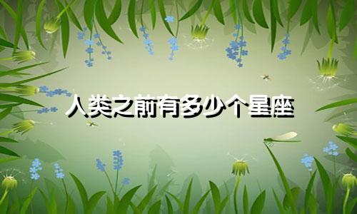 人类之前有多少个星座
