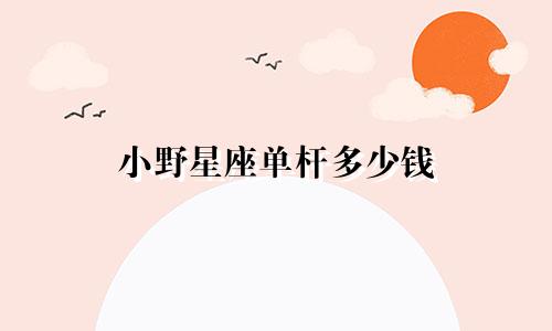 小野星座单杆多少钱