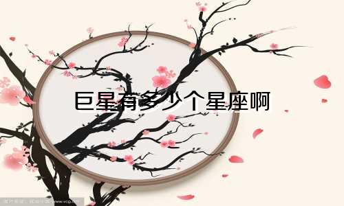 巨星有多少个星座啊