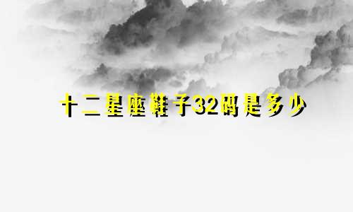 十二星座鞋子32码是多少