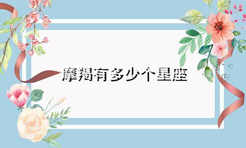 摩羯有多少个星座