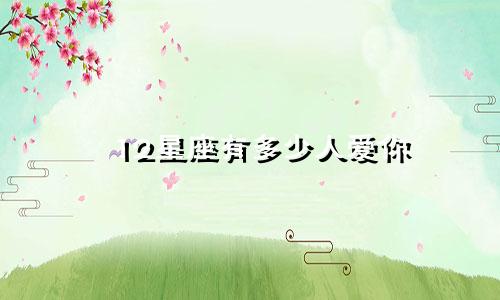 12星座有多少人爱你