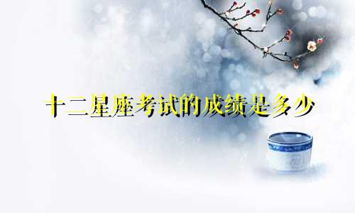 十二星座考试的成绩是多少