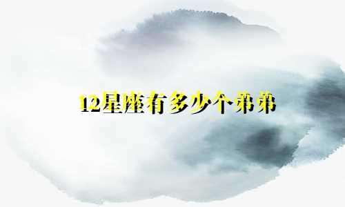 12星座有多少个弟弟