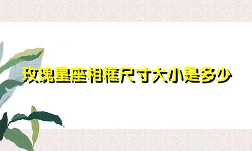 玫瑰星座相框尺寸大小是多少