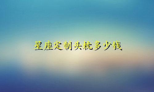 星座定制头枕多少钱