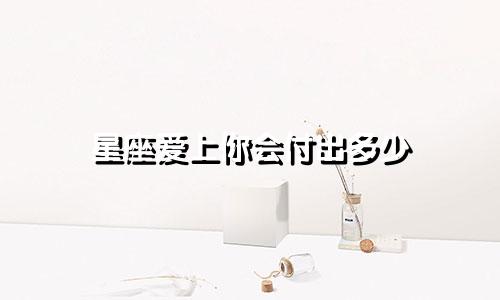星座爱上你会付出多少