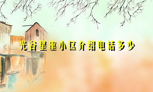 光谷星座小区介绍电话多少