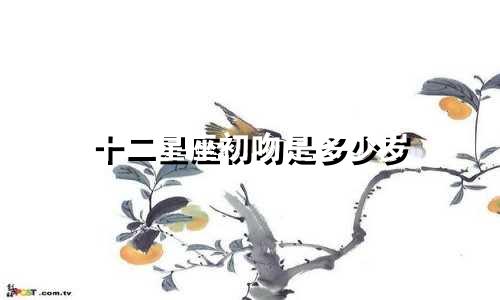 十二星座初吻是多少岁