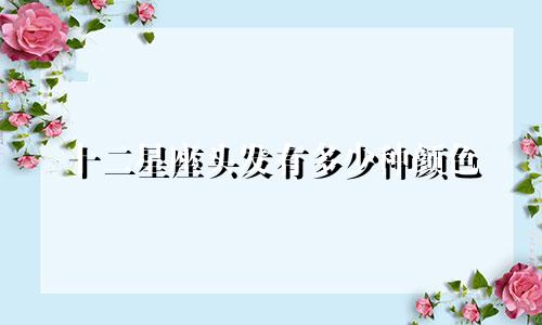 十二星座头发有多少种颜色