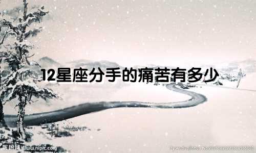 12星座分手的痛苦有多少