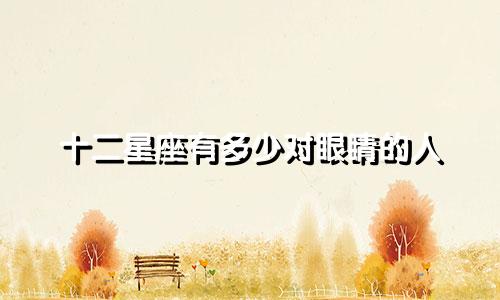 十二星座有多少对眼睛的人
