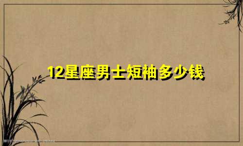 12星座男士短袖多少钱