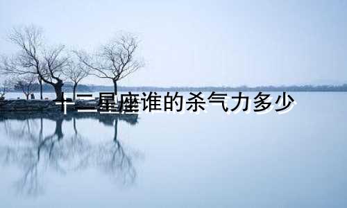 十二星座谁的杀气力多少
